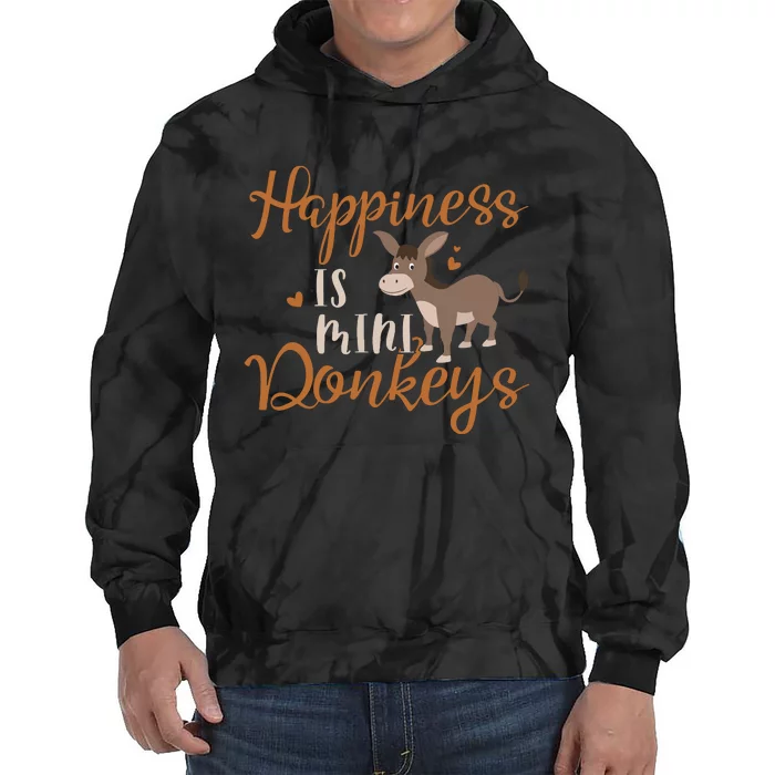 Miniature Donkeys Rancher Farmer Mini Donkey Lover Gift Tie Dye Hoodie