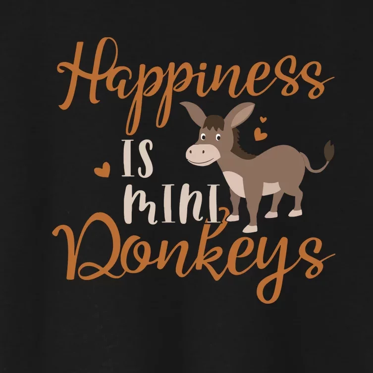 Miniature Donkeys Rancher Farmer Mini Donkey Lover Gift Women's Crop Top Tee