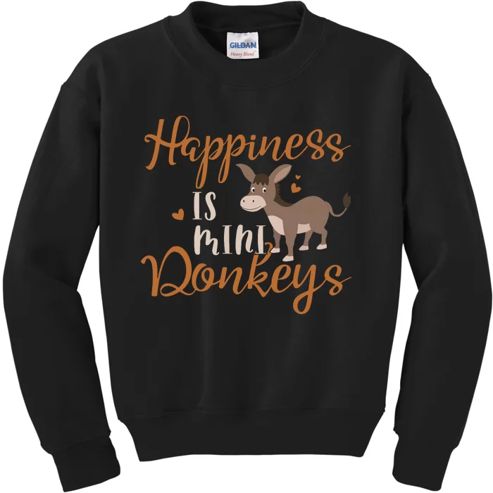 Miniature Donkeys Rancher Farmer Mini Donkey Lover Gift Kids Sweatshirt