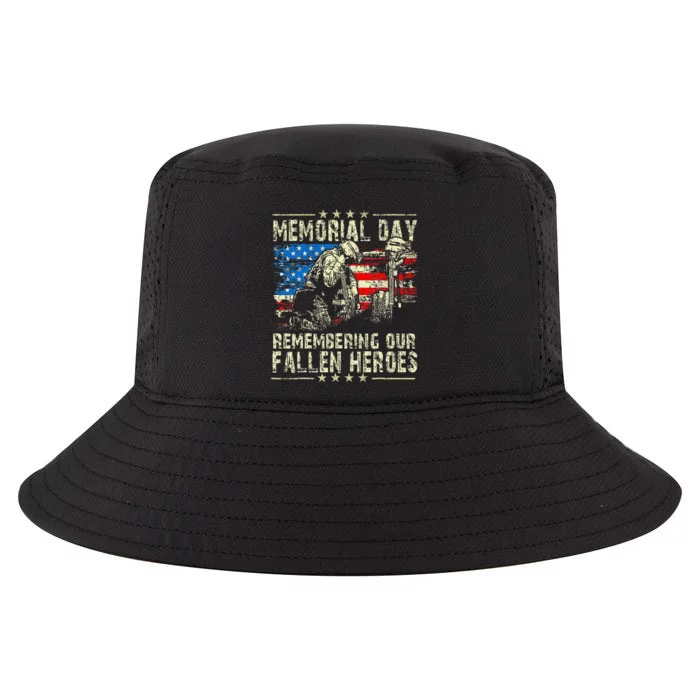 Memorial Day Remember The Fallen Veteran Military Cool Comfort Performance Bucket Hat