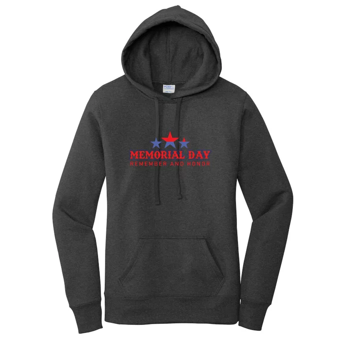 Memorial Day Remember And Honor Gift Women's Pullover Hoodie