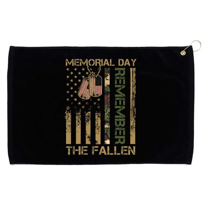 Memorial Day Remember The Fallen Veteran Military Vintage Grommeted Golf Towel