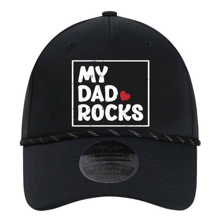 My Dad Rocks Fathers Day Cool Cute Gift Performance The Dyno Cap