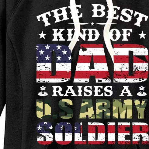 Military Dad Raised A U.S Army Soldier Women's Fleece Hoodie