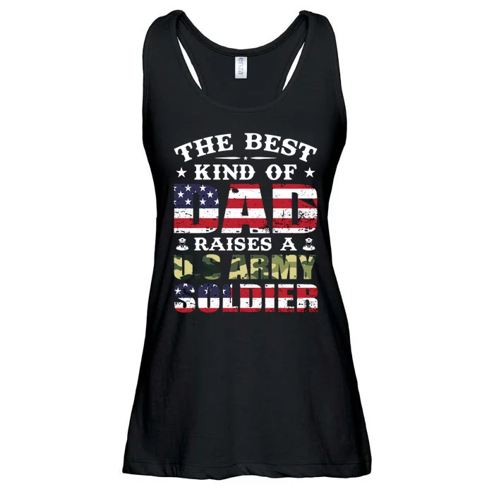 Military Dad Raised A U.S Army Soldier Ladies Essential Flowy Tank