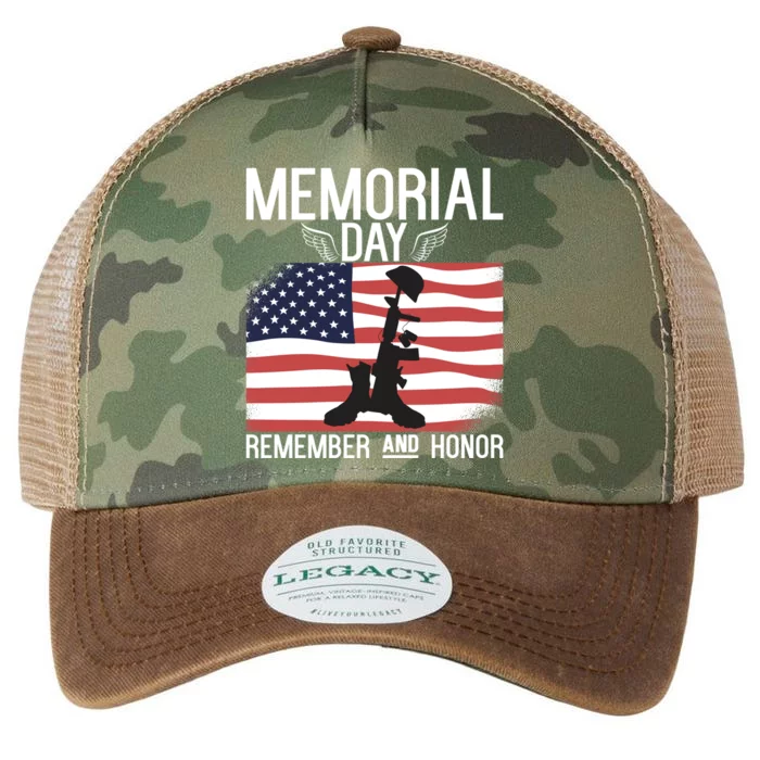 Memorial Day Remember And Honor American Flag Veterans Gift Legacy Tie Dye Trucker Hat