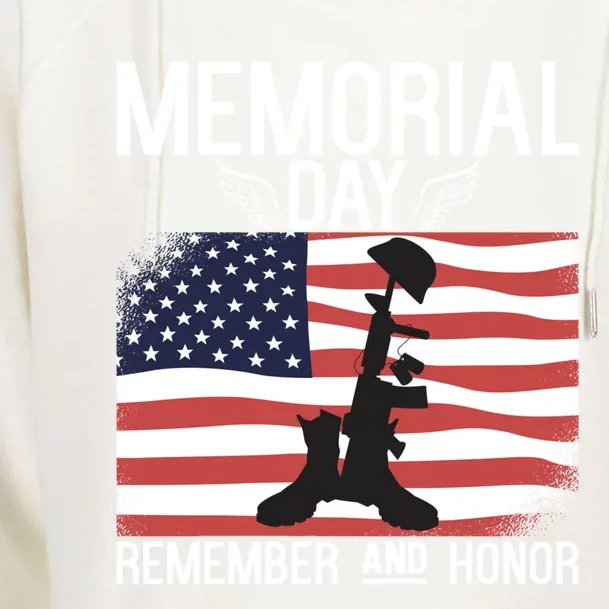 Memorial Day Remember And Honor American Flag Veterans Gift Womens Funnel Neck Pullover Hood