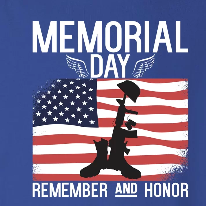 Memorial Day Remember And Honor American Flag Veterans Gift Toddler Long Sleeve Shirt