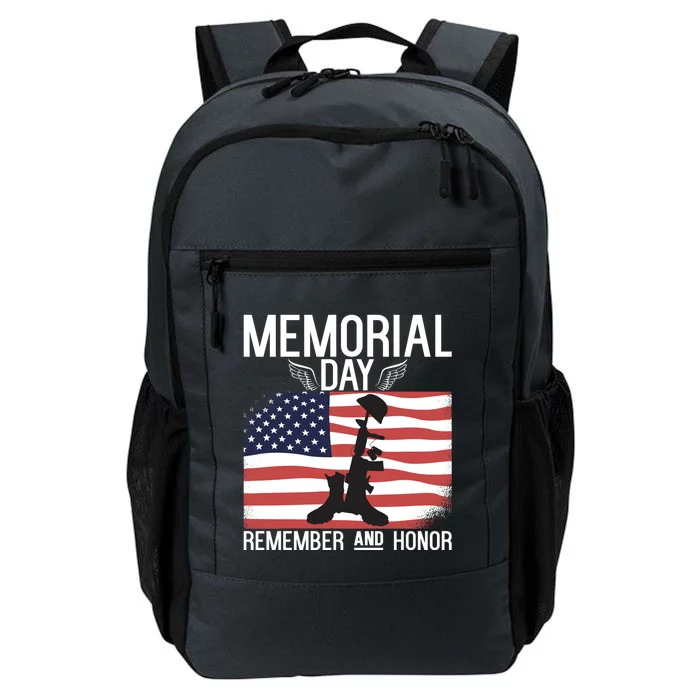 Memorial Day Remember And Honor American Flag Veterans Gift Daily Commute Backpack