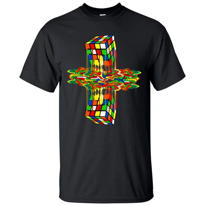 Melting Down Rubik Rubix Rubics Player Cube Tall T-Shirt