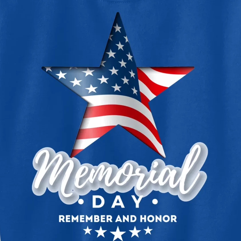 Memorial Day Remember And Honor Gift Kids Sweatshirt