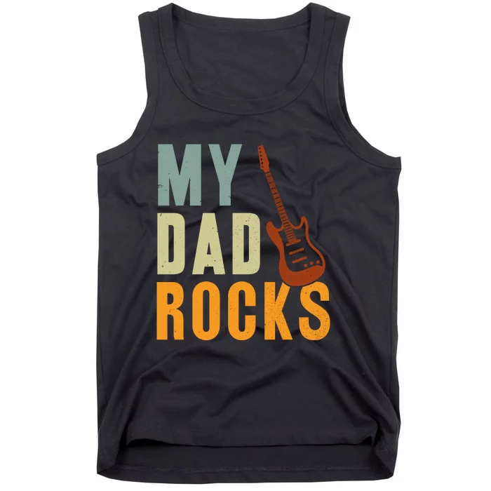 My Dad Rocks FatherS Day Graphic Tank Top