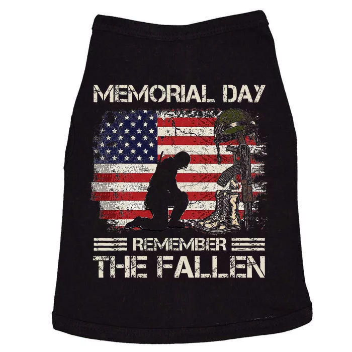 Memorial Day Remember The Fallen Veteran Military Vintage Doggie Tank