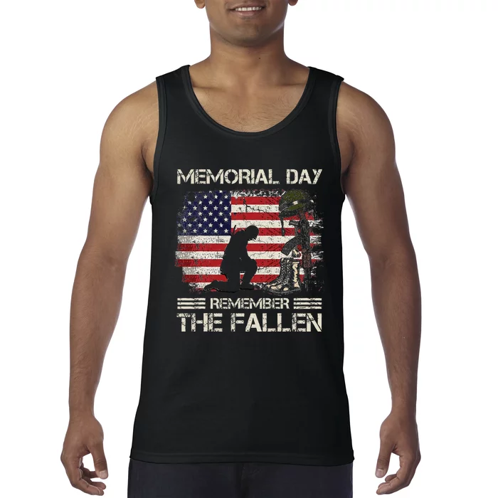 Memorial Day Remember The Fallen Veteran Military Vintage Tank Top