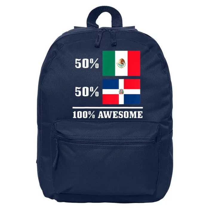 Mexico Dominican Republic Mexican Flag Pride Funny 16 in Basic Backpack