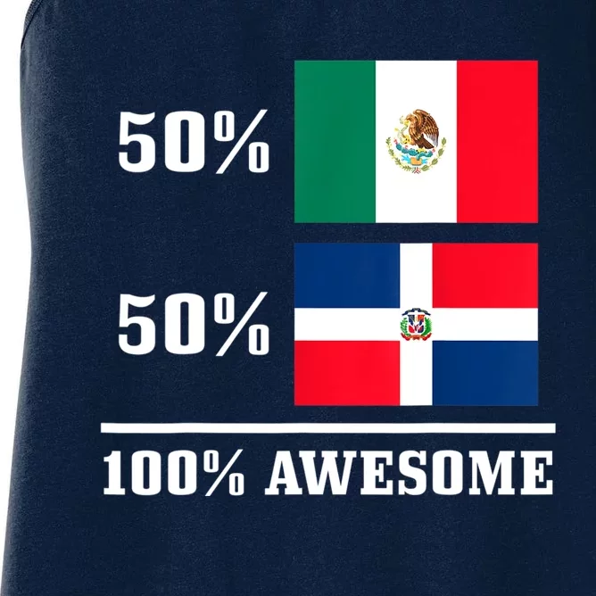 Mexico Dominican Republic Mexican Flag Pride Funny Women's Racerback Tank