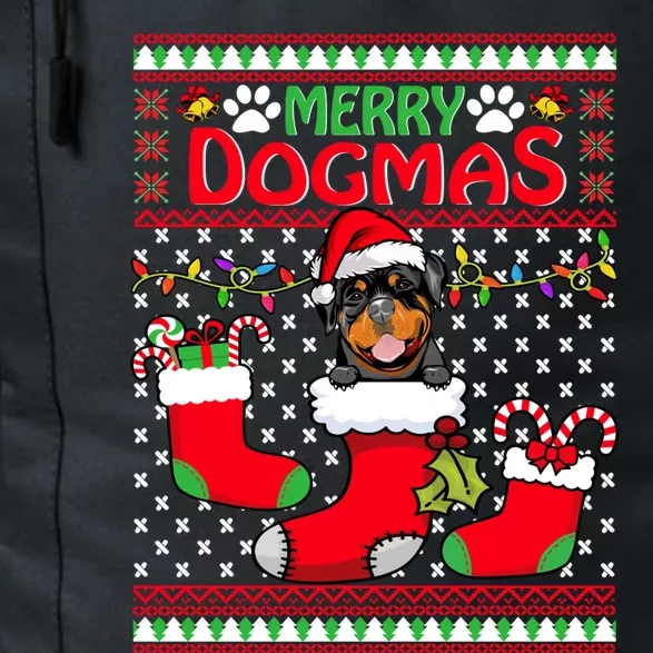 Merry Dogmas Rottweiler Dog Funny Ugly Christmas Xmas Funny Gift Daily Commute Backpack