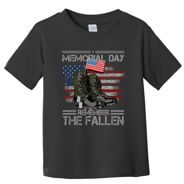 Memorial Day Remember The Fallen Veteran Military Vintage Toddler T-Shirt