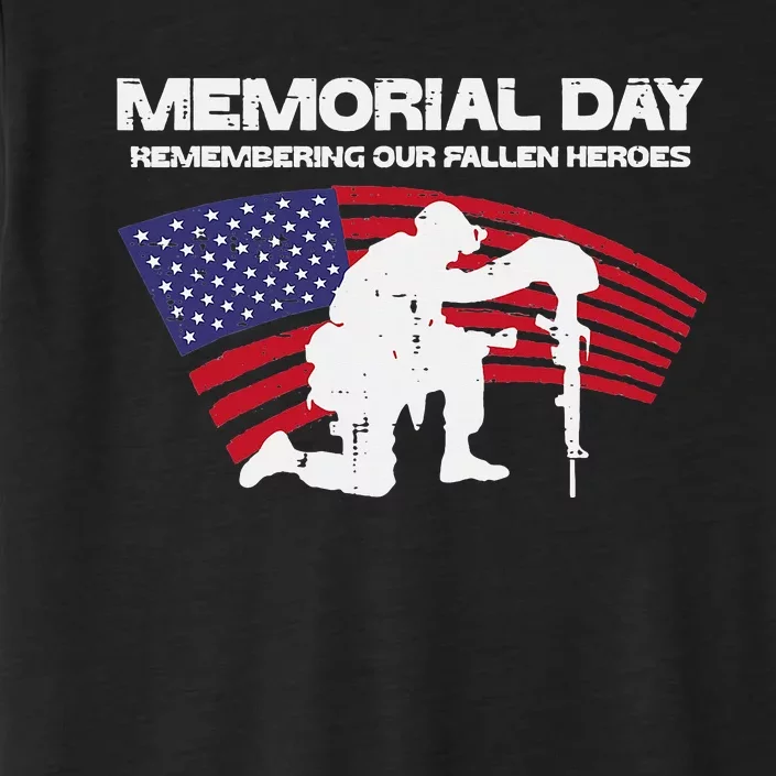 Memorial Day Remembering Our Fallen Heroes US Flag Patriotic ChromaSoft Performance T-Shirt