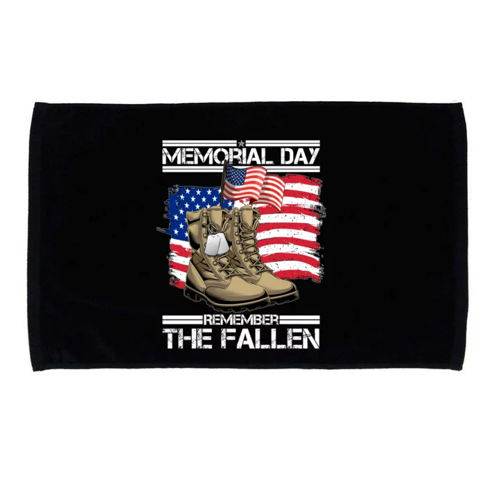 Memorial Day Remember The Fallen Microfiber Hand Towel