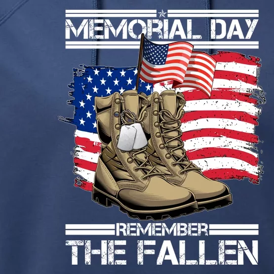 Memorial Day Remember The Fallen Performance Fleece Hoodie