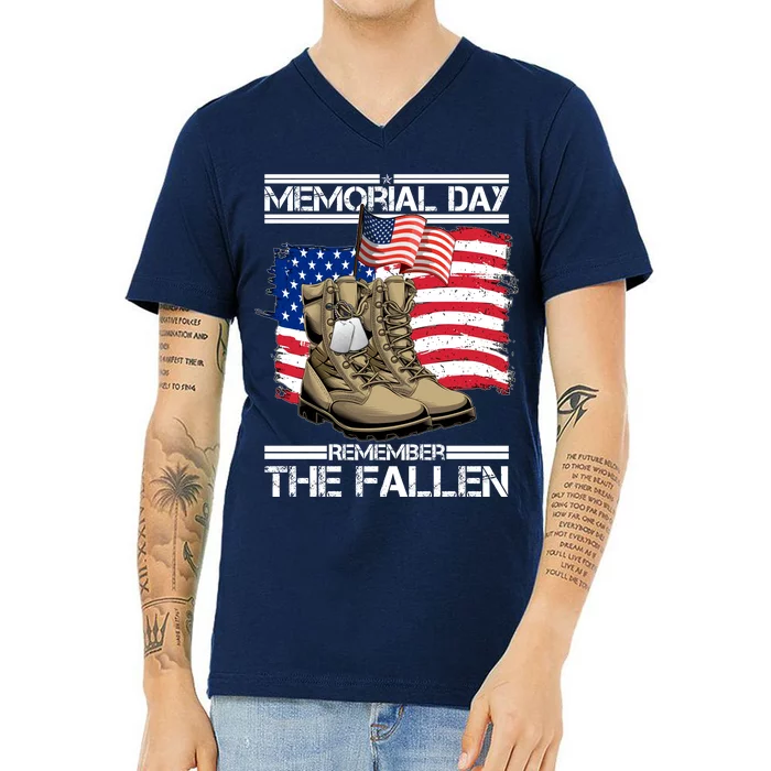 Memorial Day Remember The Fallen V-Neck T-Shirt