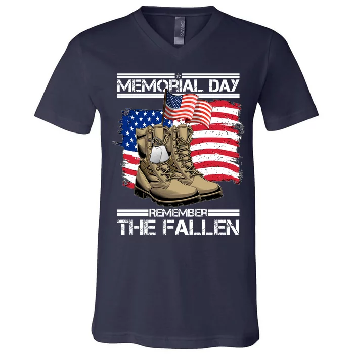 Memorial Day Remember The Fallen V-Neck T-Shirt