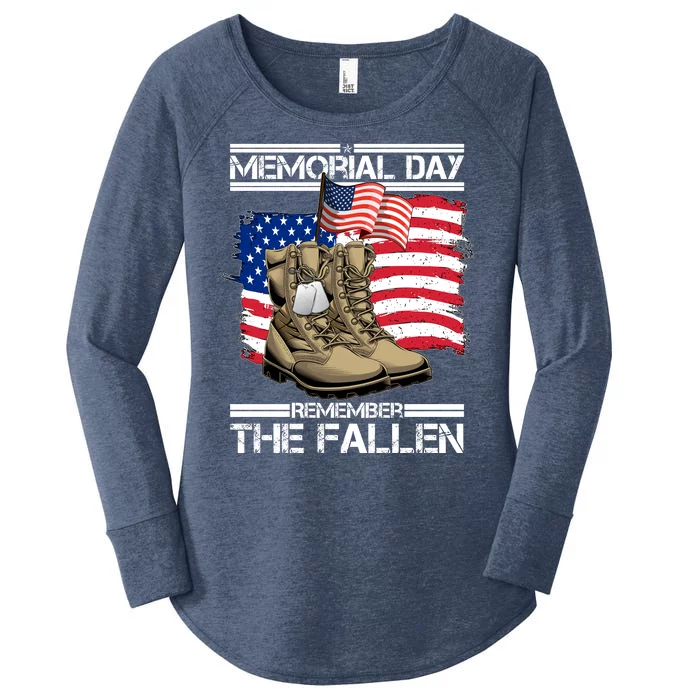 Memorial Day Remember The Fallen Women's Perfect Tri Tunic Long Sleeve Shirt