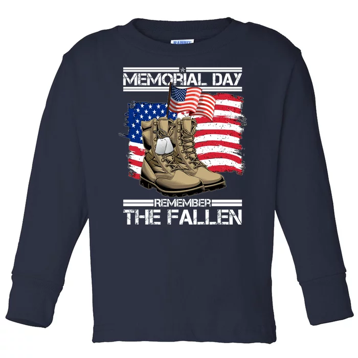 Memorial Day Remember The Fallen Toddler Long Sleeve Shirt