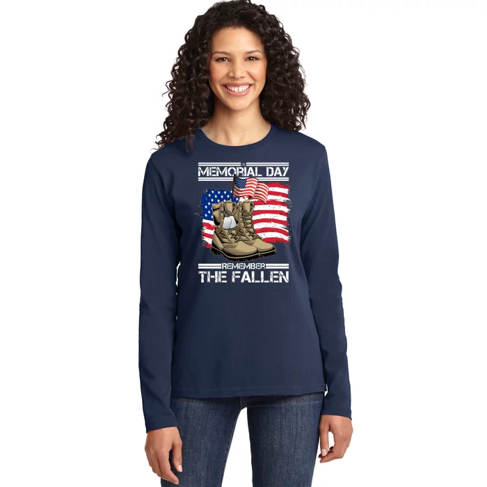 Memorial Day Remember The Fallen Ladies Long Sleeve Shirt