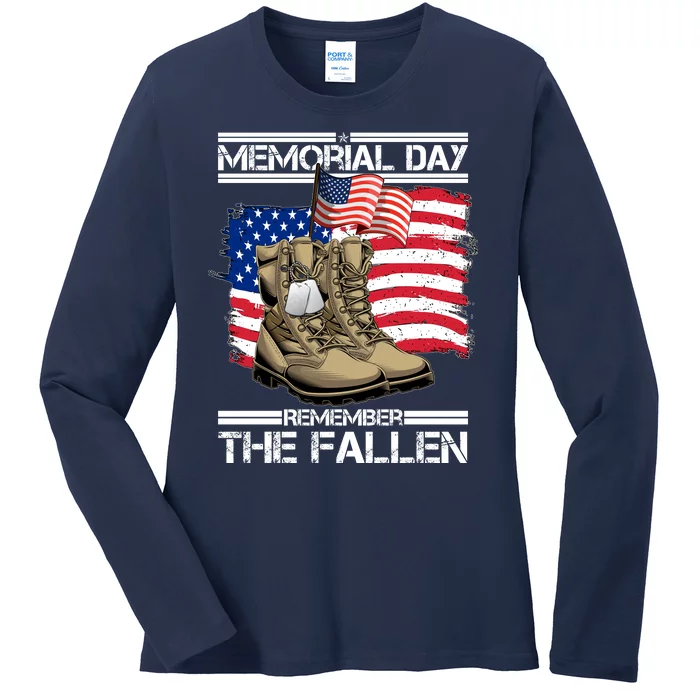 Memorial Day Remember The Fallen Ladies Long Sleeve Shirt