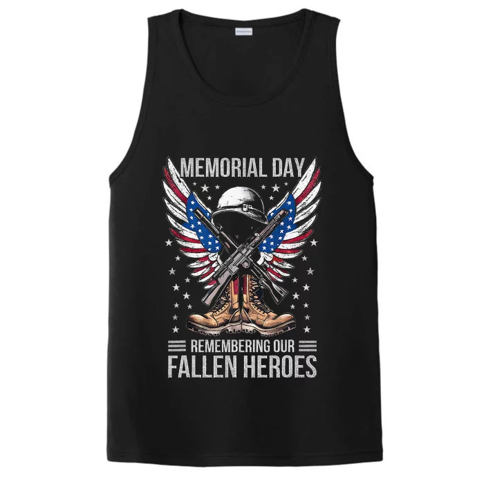 Memorial Day Remember The Fallen Veteran Military Performance Tank