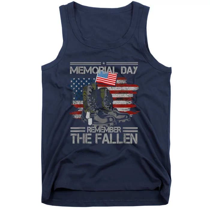 Memorial Day Remember The Fallen Veteran Military Vintage Tank Top