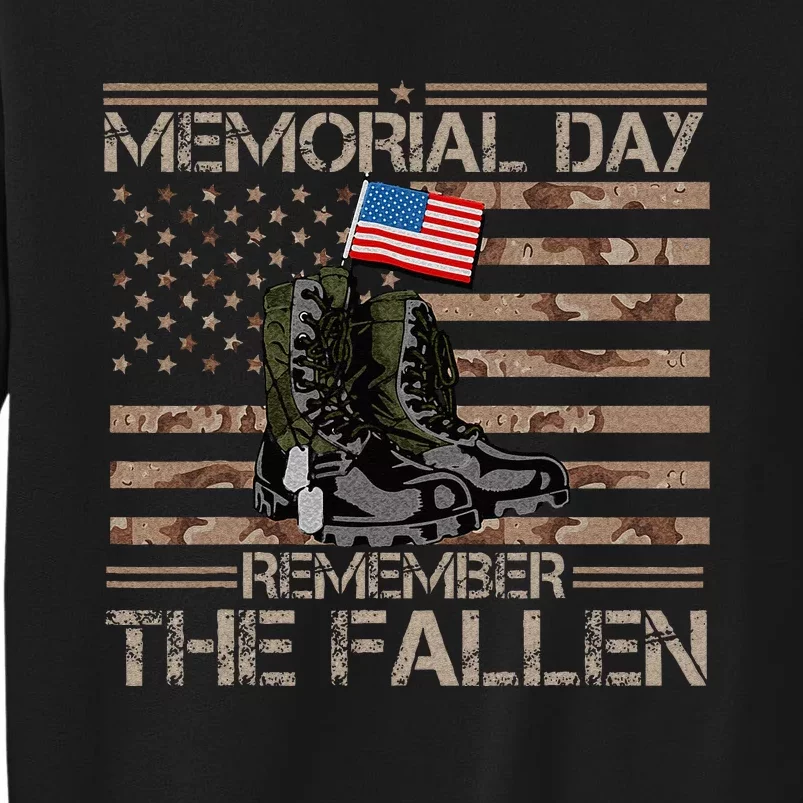 Memorial Day Remember The Fallen Veteran Military Camouflage Sweatshirt