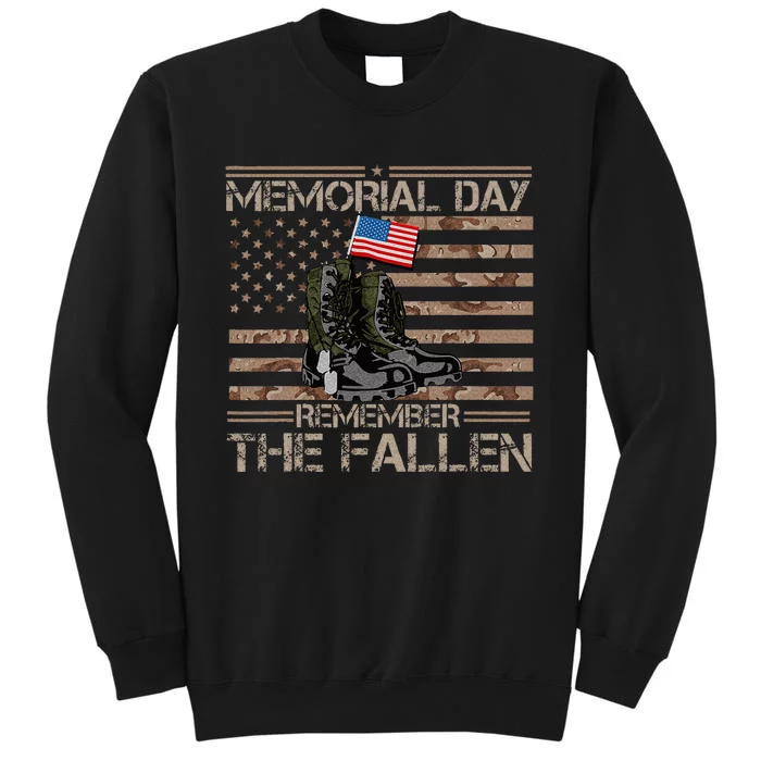 Memorial Day Remember The Fallen Veteran Military Camouflage Sweatshirt