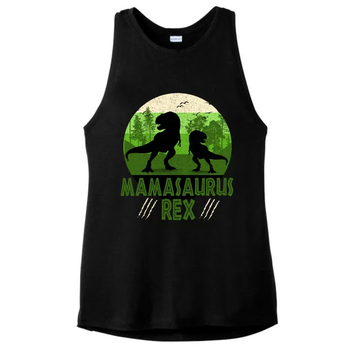 Mamasaurus Dinosaur Rex Mom MotherS Day Family Matching Meaningful Gift Ladies Tri-Blend Wicking Tank