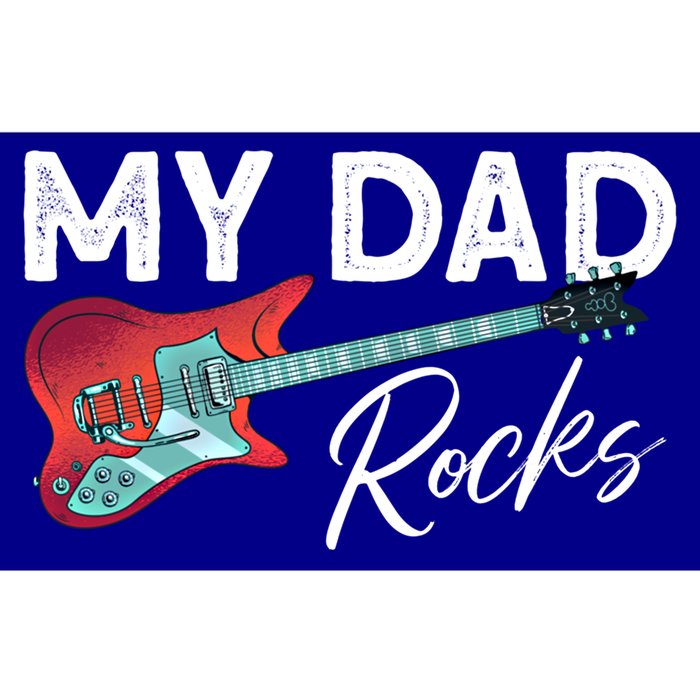 My Dad Rocks Gift Rock And Roll Electronic Rock Guitar Gift Bumper Sticker