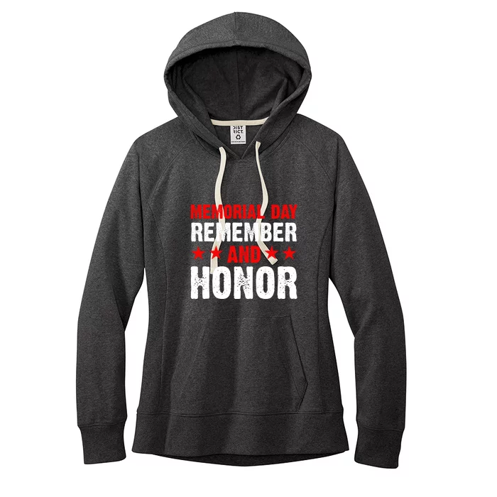 Memorial Day Remember And Honor Memorial Day Gift Women's Fleece Hoodie