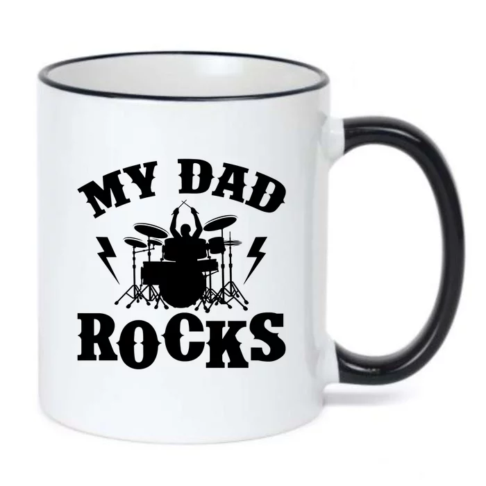 My Dad Rocks Percussionist Drummer Musician Metal Band Drums Gift Black Color Changing Mug