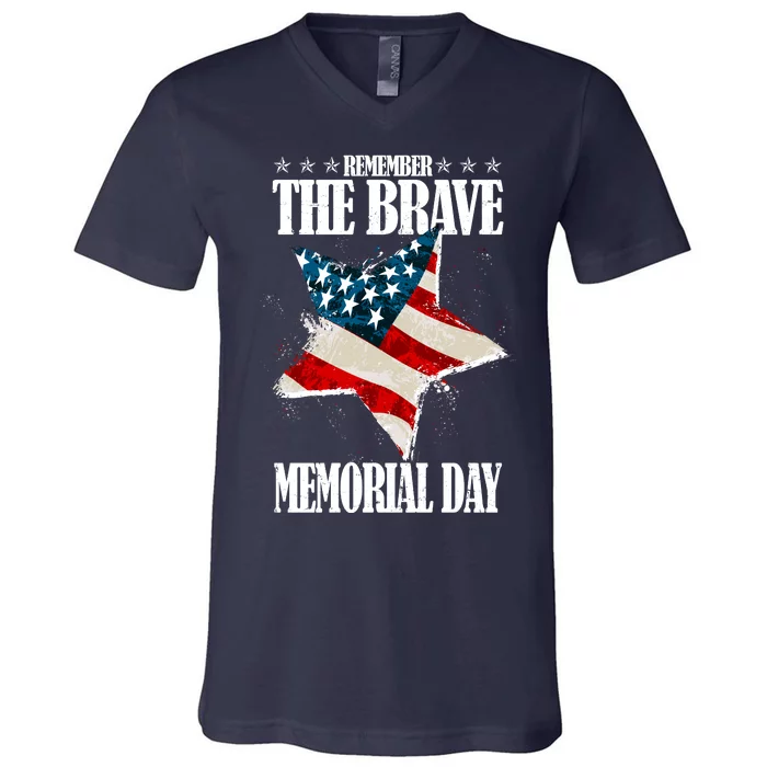 Memorial Day Remember The Brave V-Neck T-Shirt