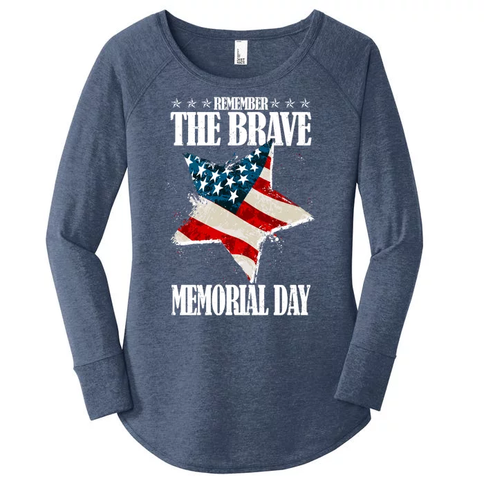 Memorial Day Remember The Brave Women's Perfect Tri Tunic Long Sleeve Shirt