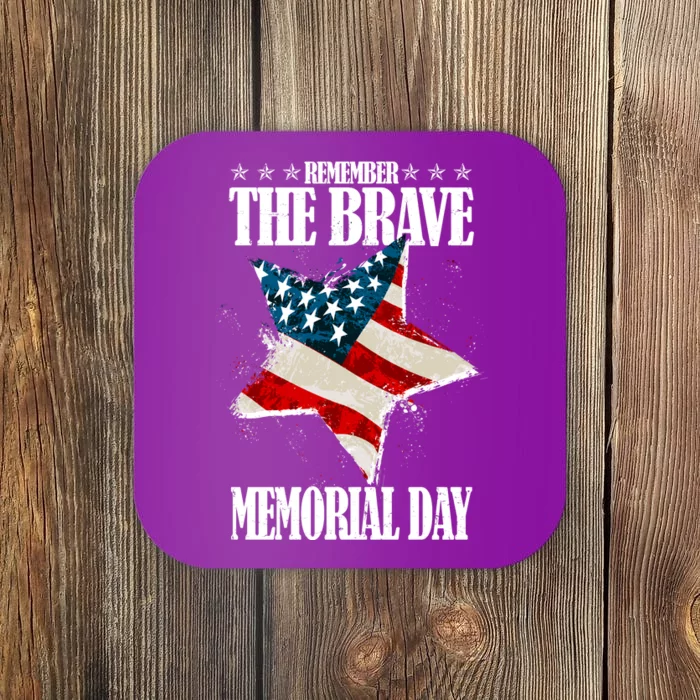 Memorial Day Remember The Brave Coaster