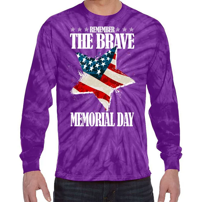 Memorial Day Remember The Brave Tie-Dye Long Sleeve Shirt