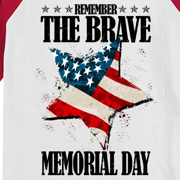 Memorial Day Remember The Brave Kids Colorblock Raglan Jersey