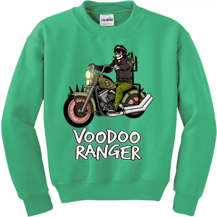 Motorcycle Drag Racing Sprints Voodoo Bike Rider Kids Sweatshirt