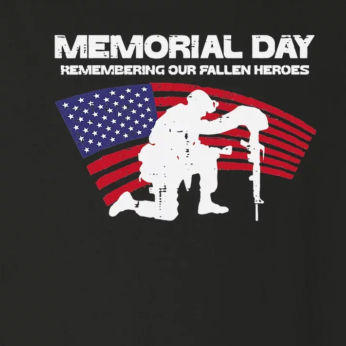 Memorial Day Remembering Our Fallen Heroes US Flag Patriotic Toddler Long Sleeve Shirt