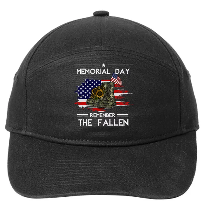 Memorial Day Remember The Fallen Veteran Military 7-Panel Snapback Hat