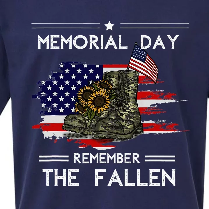 Memorial Day Remember The Fallen Veteran Military Sueded Cloud Jersey T-Shirt