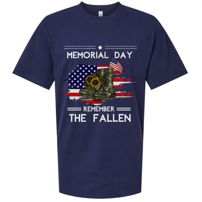 Memorial Day Remember The Fallen Veteran Military Sueded Cloud Jersey T-Shirt