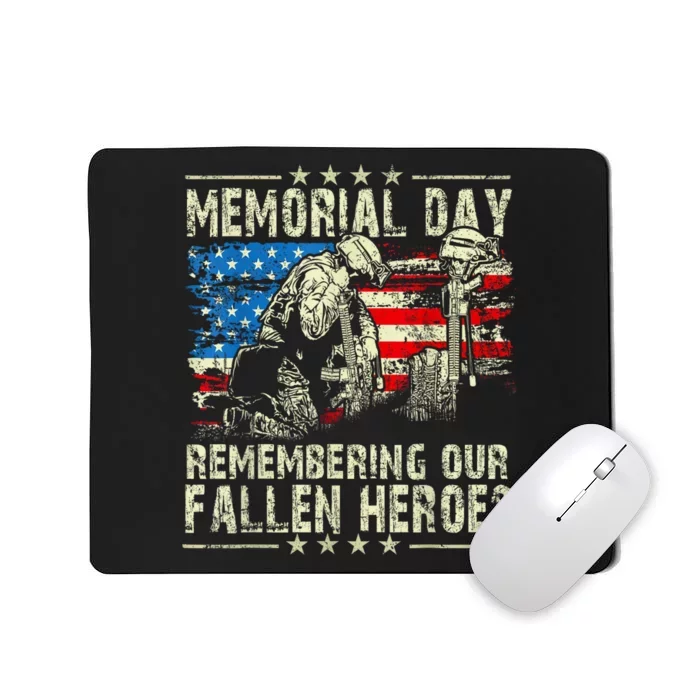 Memorial Day Remember The Fallen Veteran Military Vintage Mousepad